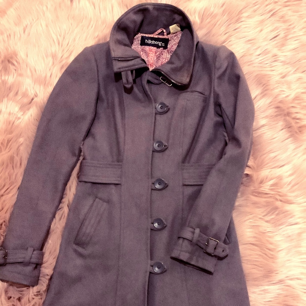 Grey Wool Blend Coat